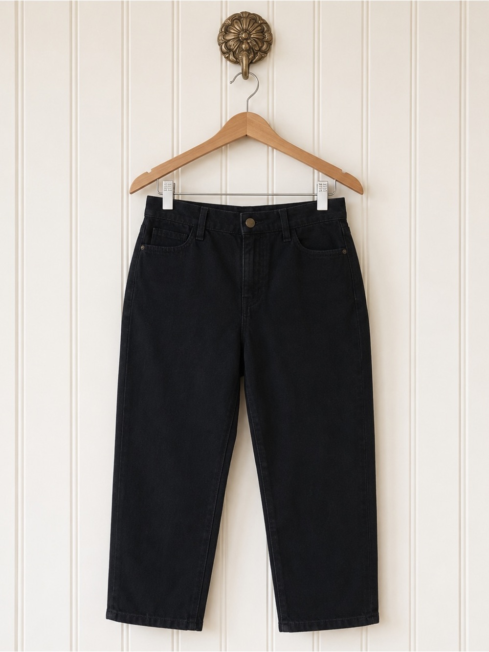 Ralph Lauren black denim cropped pants 2P